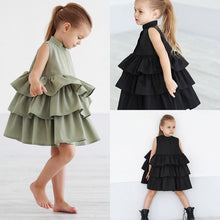 Load image into Gallery viewer, Summer Cute Black Green Ball Gown Girls