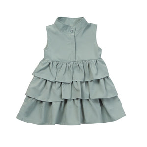 Summer Cute Black Green Ball Gown Girls